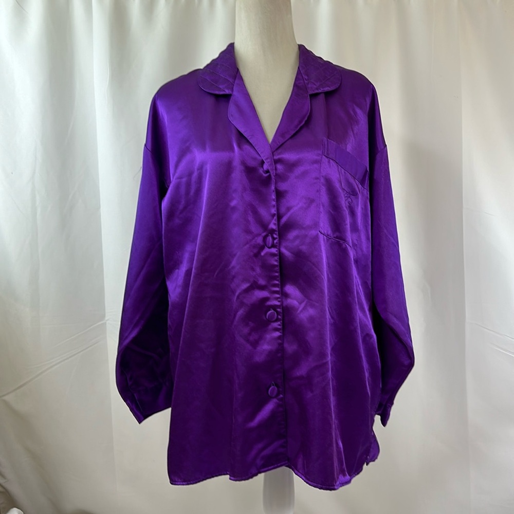 Victoria’s Secret Gold Label Purple Pajama Top Size Medium